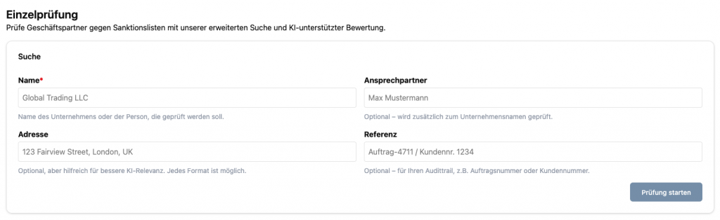Einzelprüfung